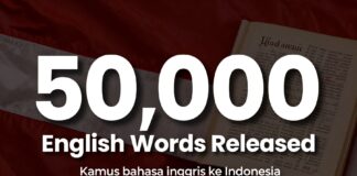 Indonesian Translation of 50,000 English Words Released